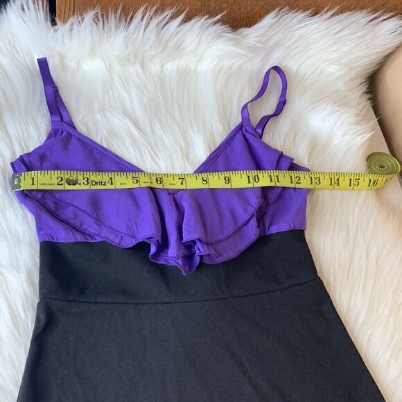 Silence + Noise Purple & Black Flutter Collar BodyCon Dress Size XS - Picture 4 of 12